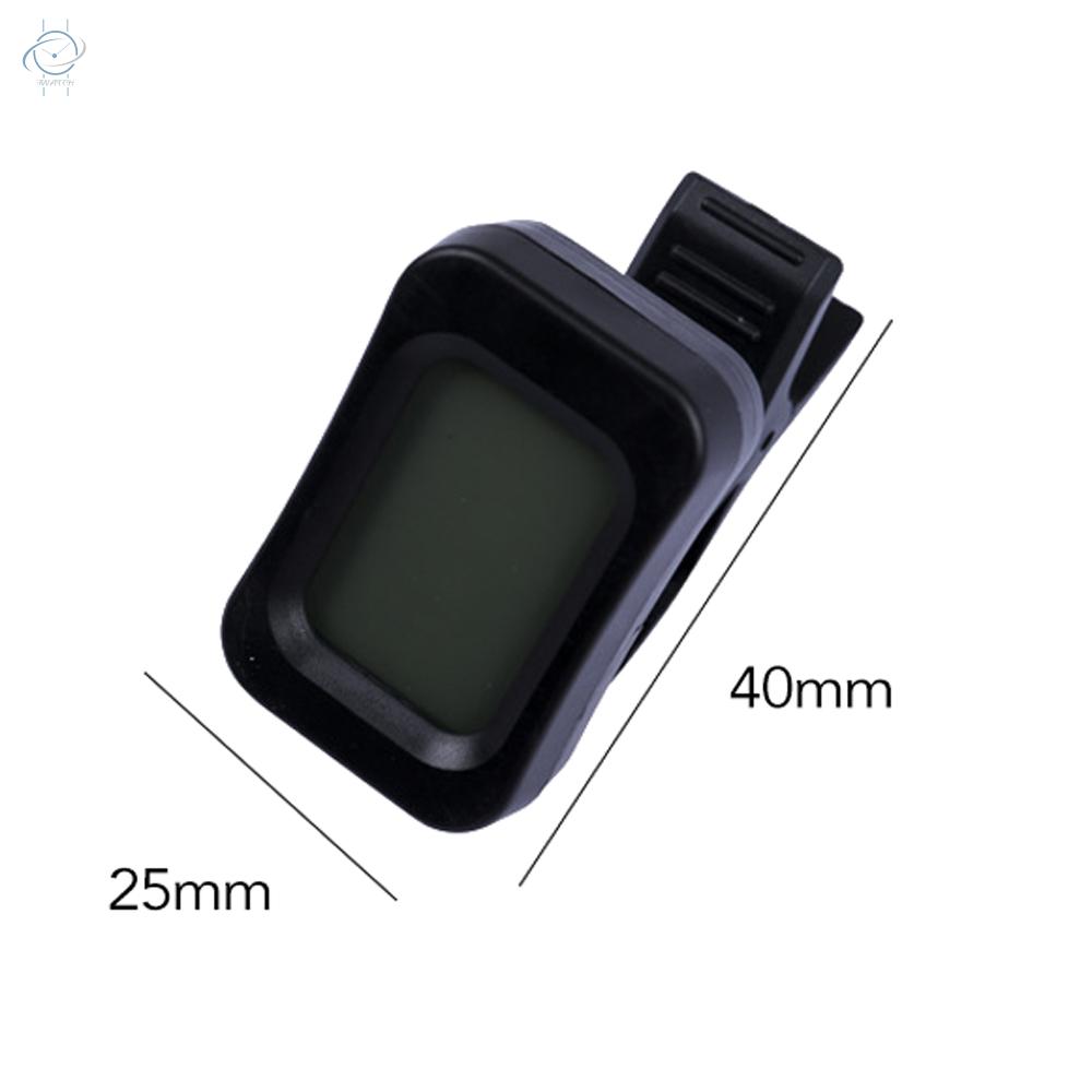 ♫Portable Mini LCD Display Chromatic Clip-On Tuner for Acoustic Guitar Bass Violin Ukulele Musical Instrument Organ Stop