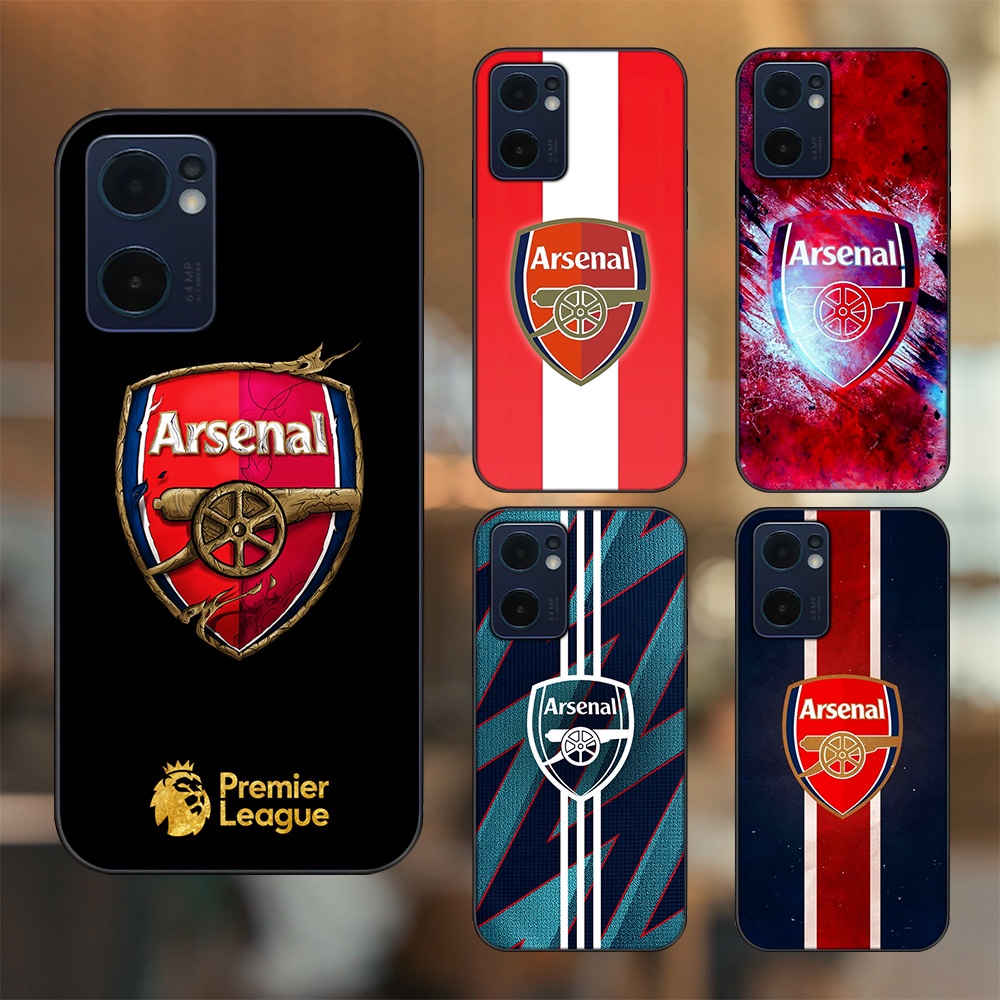Ốp lưng Oppo Reno 7 5G viền đen in hình Arsenal FC