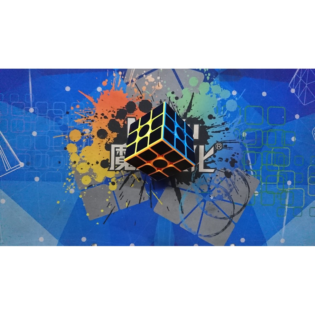 Rubik 3x3x3. Meilong Dán Sticker Đen