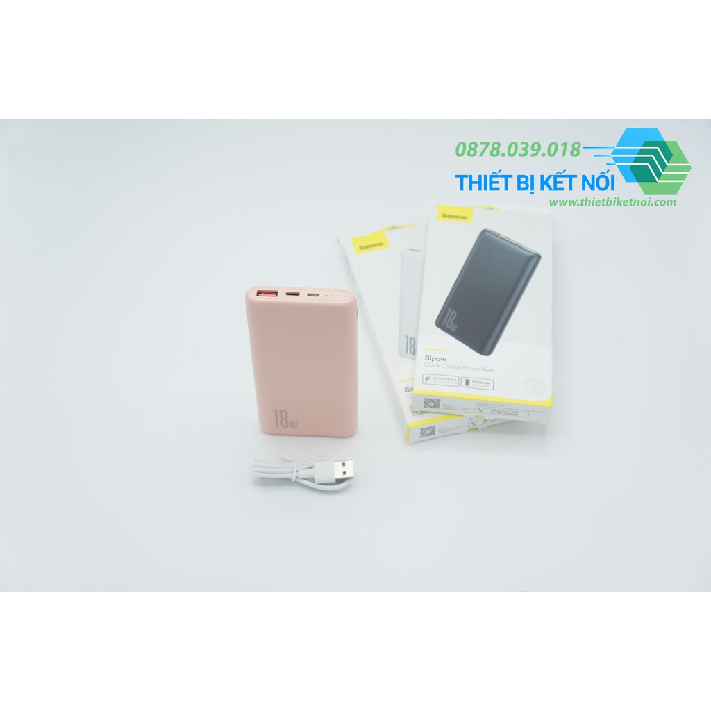Pin dự phòng sạc nhanh Baseus Bipow 10000mAh PD/QC 18W