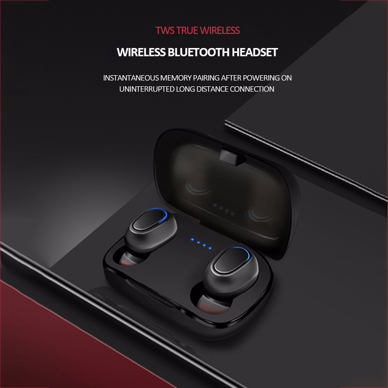 Tai Nghe Bluetooth Tws V5.0 Chất Lượng Cao Chống Thấm Nước