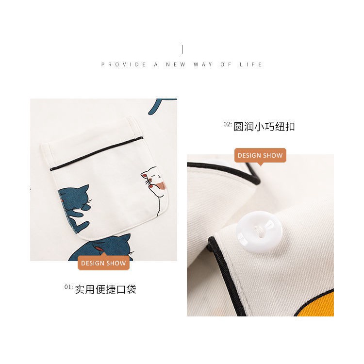 Bộ Đồ Ngủ Tay Ngắn Dáng Rộng Vải Cotton In Hình Gấu Dễ Thương Thời Trang Mùa Hè Cho Nữ 200kg | BigBuy360 - bigbuy360.vn