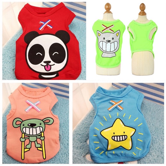 Áo Cho Thú Cưng - Áo Mùa Hè Chữ X Cotton Mát