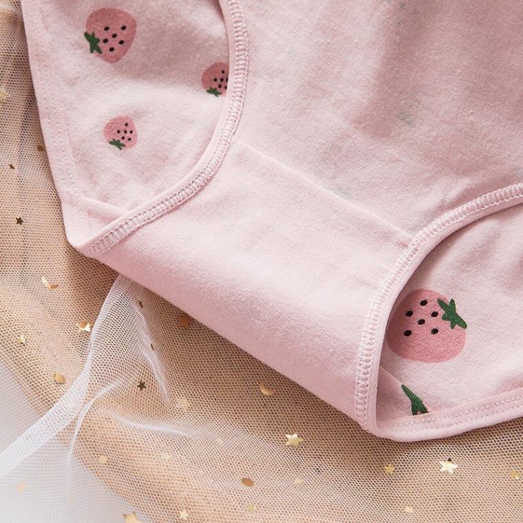 [Giá sỉ] Quần Lót Cotton Hoạ Tiết Quả Dâu Cực Xinh