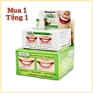 [Mua 1 tặng 1] Kem tẩy trắng răng Green Herb Herbal 25g tặng hủ nhỏ 10g