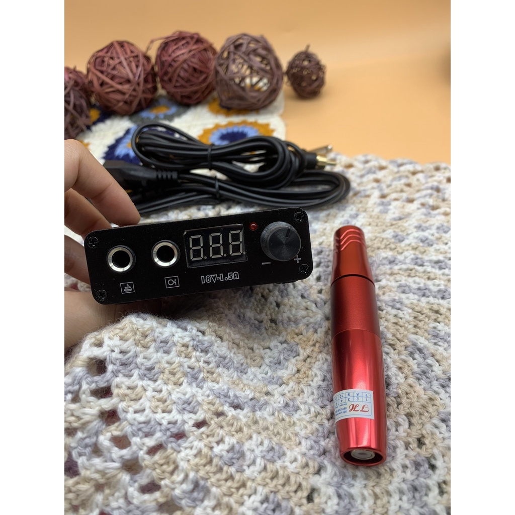 Trọn bộ Máy Pen Mini 5.0 2 đầu + Biến áp KL Chuyên dùng trong phun xăm thẩm mỹ