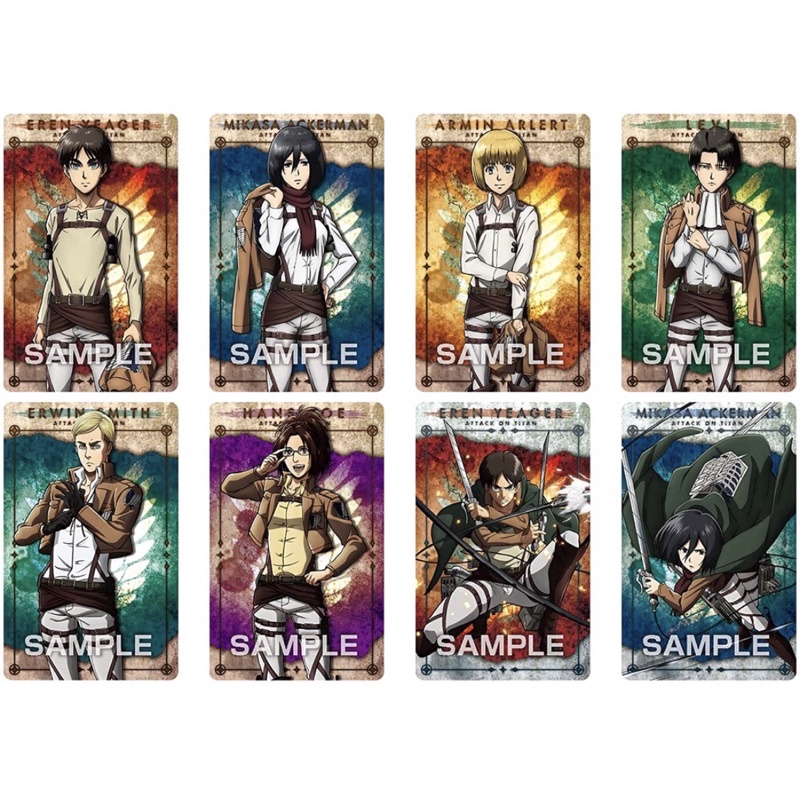 Pack Thẻ Bài Attack On Titan Metal Collection chính hãng - thẻ metallic Ensky