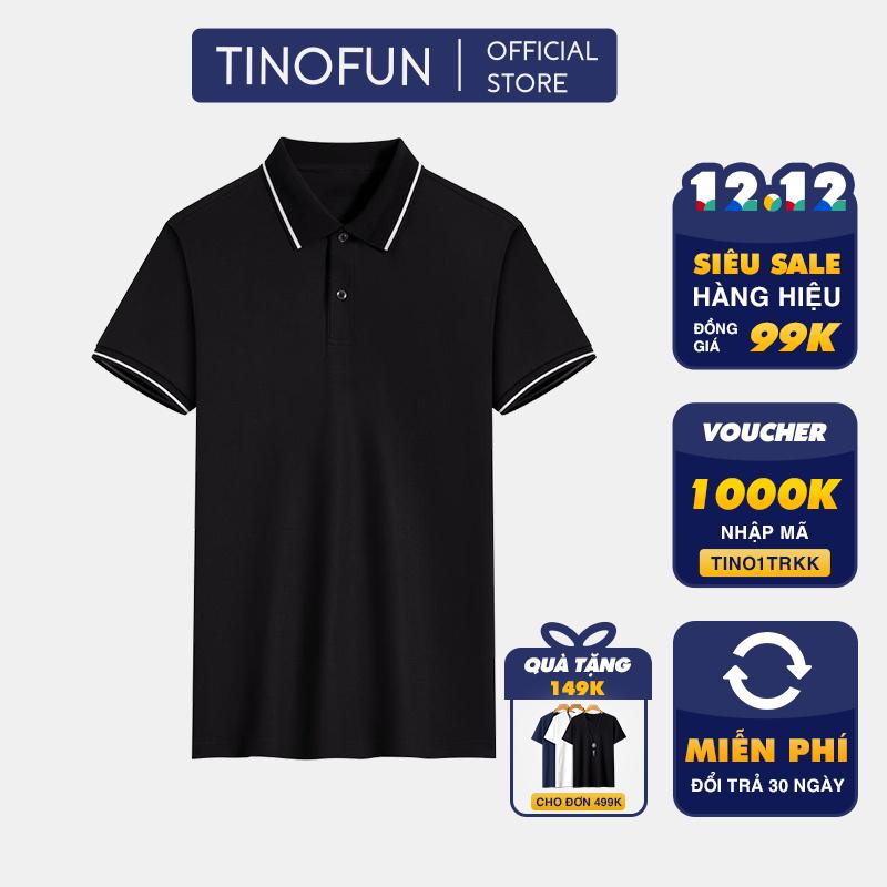 Áo thun nam polo TINOFUN mã "TT48" Áo ngắn tay nam cổ bẻ vải cotton tập gym co giãn dáng trơn tay lỡ đẹp mùa hè công sở | BigBuy360 - bigbuy360.vn