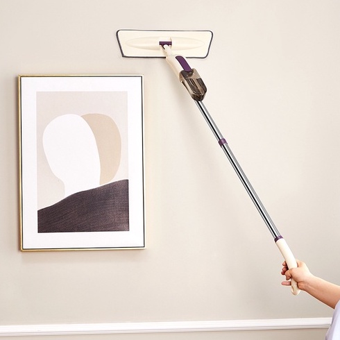 Hàng giao ngay Chổi lau nhà Phun nước 98cm Diện rộng Thiết kế nhẹ Dọn dẹp nhà cửa với bồn chứa 400ml