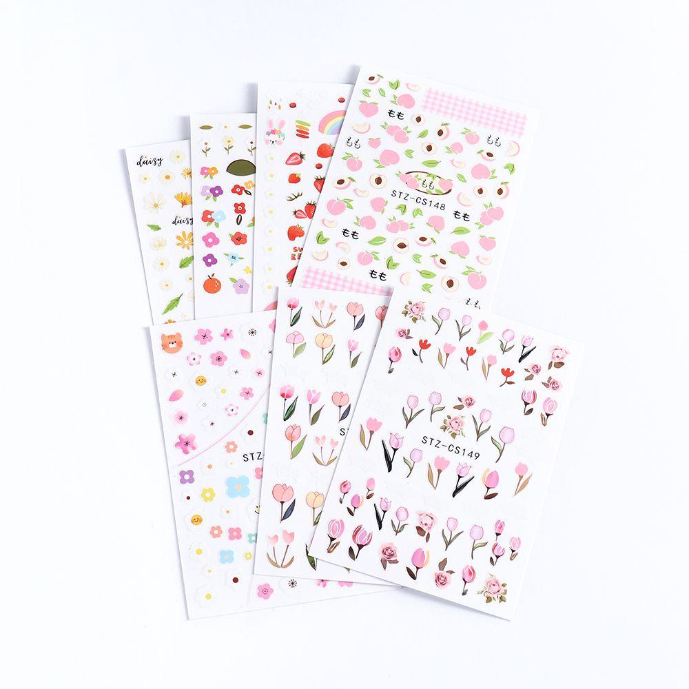 PATH Sticker Dán Trang Trí Móng Tay Hình Hoa Tulip Xinh Xắn