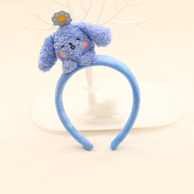 Flgo Băng Đô Cài Tóc Hình Thỏ / Gấu Hoạt Hình Bằng Lông Nhung Dễ Thương Xinh Xắn