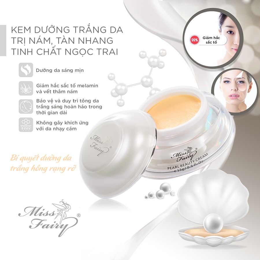 KEM MISSFAIRY NGỌC TRAI - DƯỠNG TRẮNG DA TINH CHẤT NGỌC TRAI - PEARL