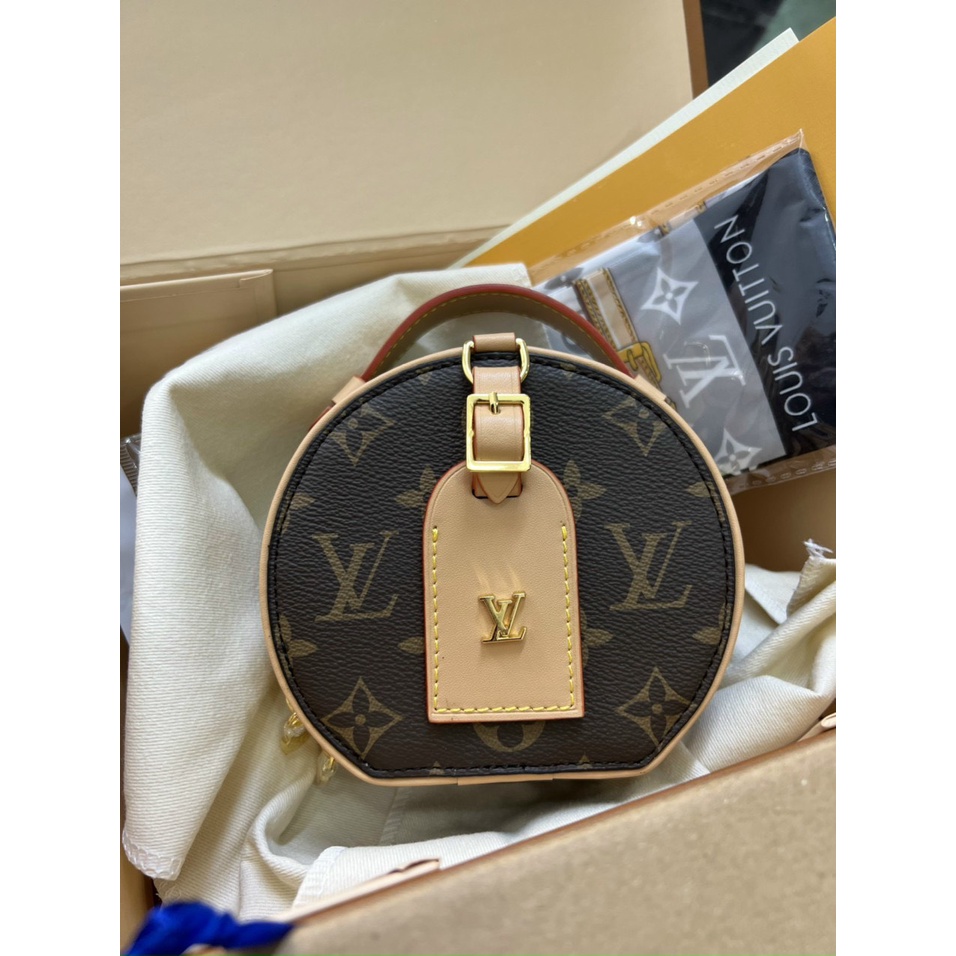 Túi Xách lv tròn Size 13cm Màu Nâu