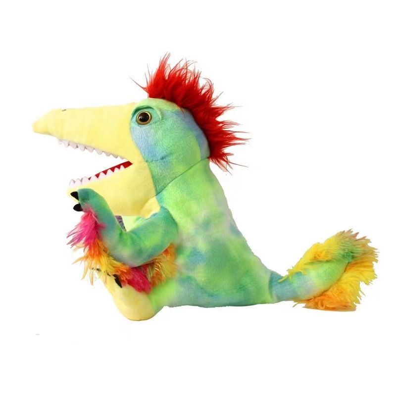 11 styles Dinosaur Hand Puppet Plush toys Kindergarten performance Hand control glovesTriceratops Tyrannosaurus Dilophosaurus