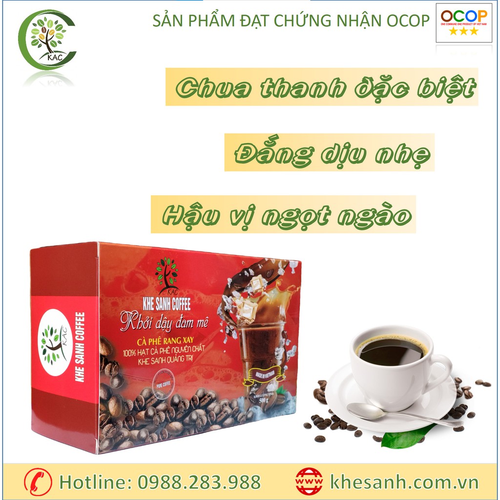 [Hộp 500Gr-Bột] Cà phê rang xay nguyên chất Khe Sanh (KAC) - Cà phê sạch 100% | BigBuy360 - bigbuy360.vn