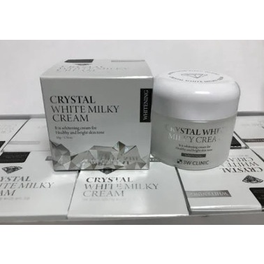 Kem dưỡng trắng da nâng tone 3W Clinic Crystal White Milky Cream Hàn Quốc 50g