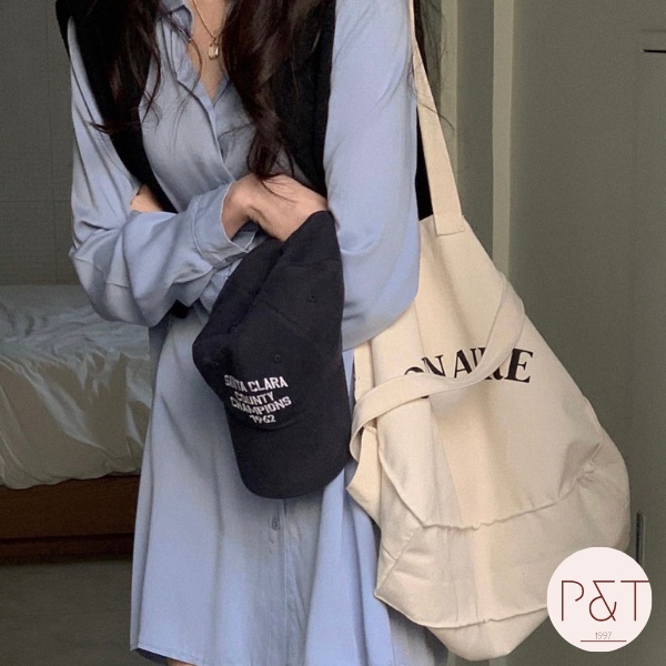 Váy sơ mi kèm khăn basic, đầm sơ mi tay dài kèm khăn thời trang