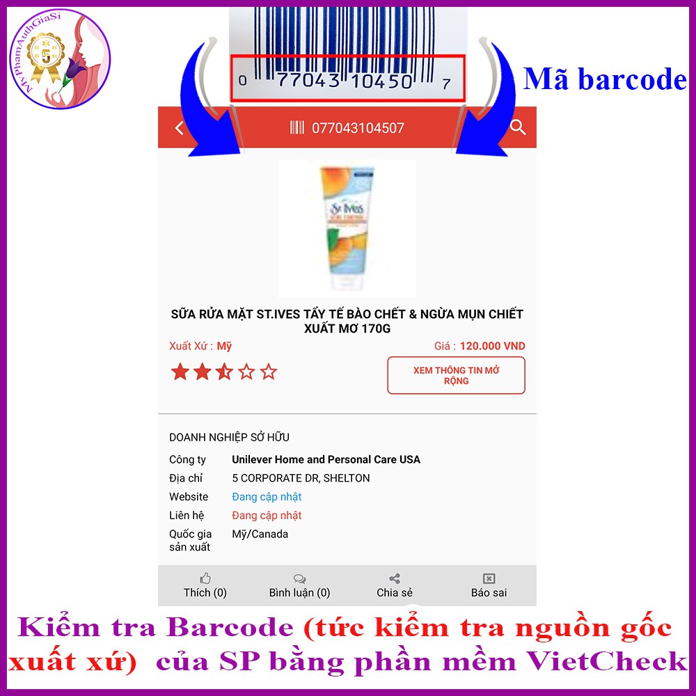 Sữa rửa mặt tẩy tế bào chết dịu nhẹ st.ives 170g usa