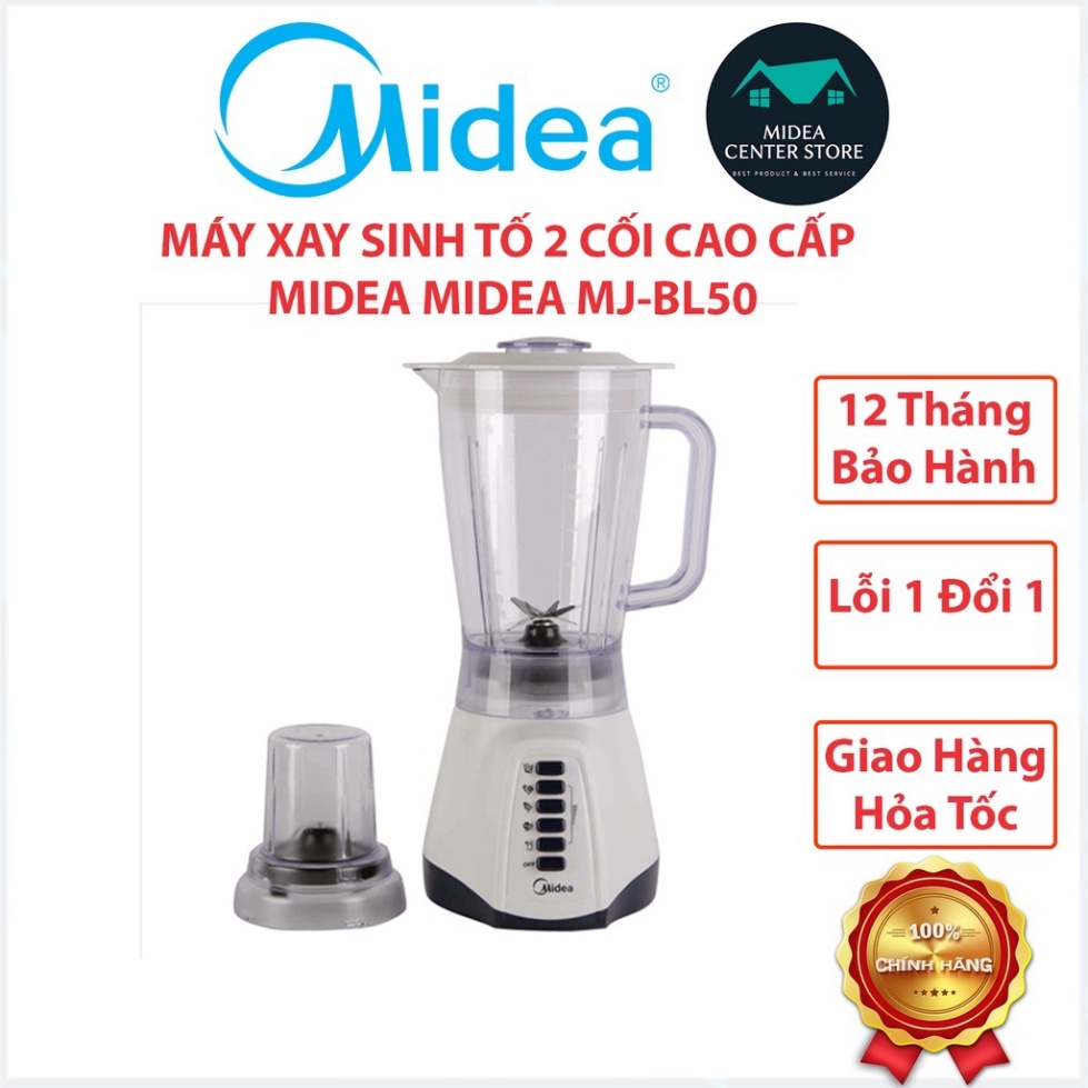 Máy xay sinh tố đa năng MIDEA MJ-BL50 chính hãng, bảo hành 12 tháng , lỗi 1 đổi 1 trong 7 ngày, (QUÀ TẶNG HẤP DẪN 0đ)