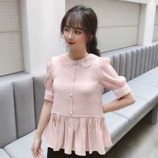 Áo peplum cổ sen ( giá sale)