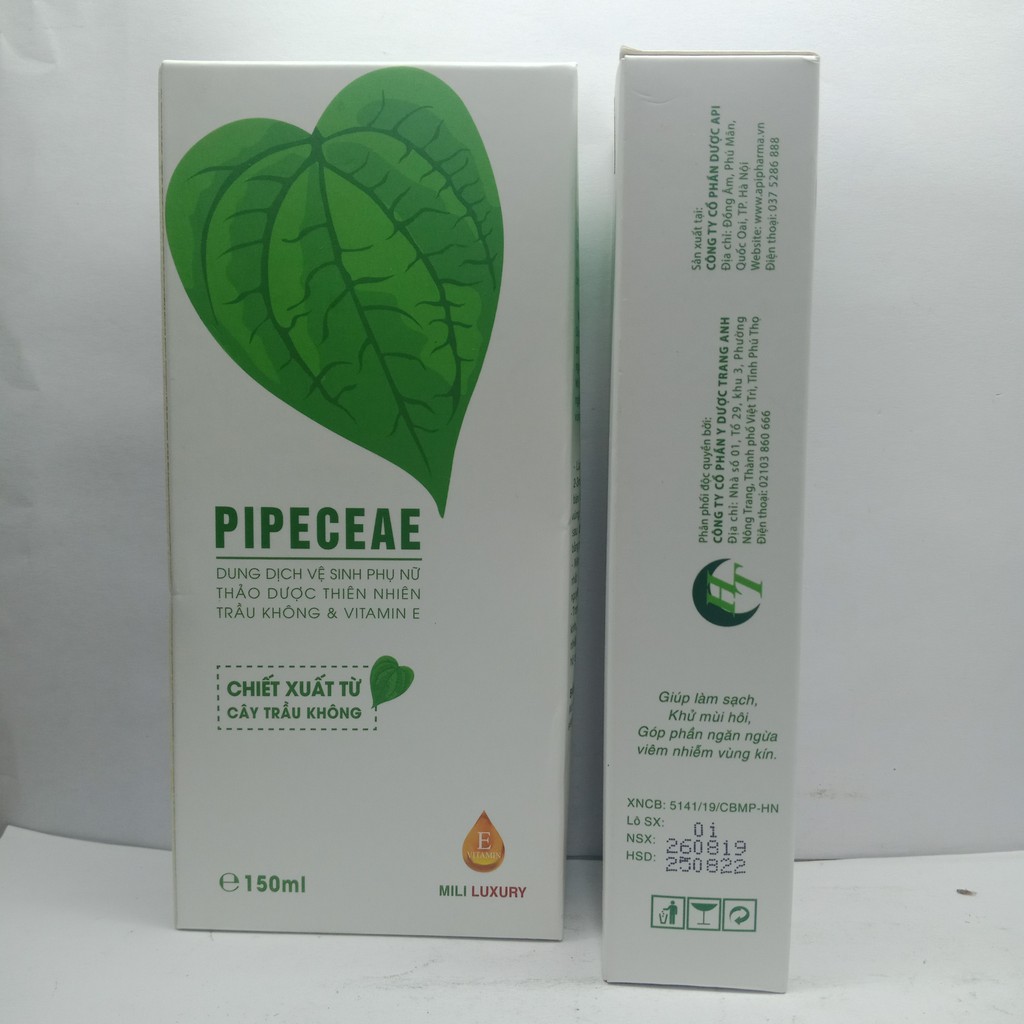 PIPECEAE Vệ sinh phụ nữ chiết xuất Trầu Không,Vitamin E