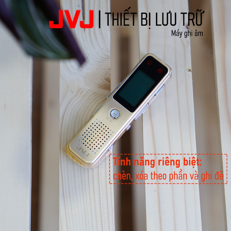 Máy ghi âm chuyên nghiệp JVJ DVR J320 8Gb chuyên dụng mini siêu nhỏ ghi âm đến 48h hỗ trợ lọc âm cực tốt bảo hành 12T