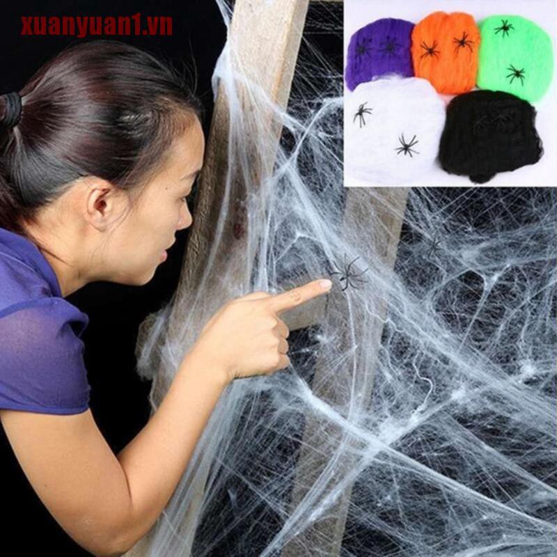 Mạng Nhện Trang Trí Halloween Có Thể Kéo Dài Co Giãn XUANYUAN1