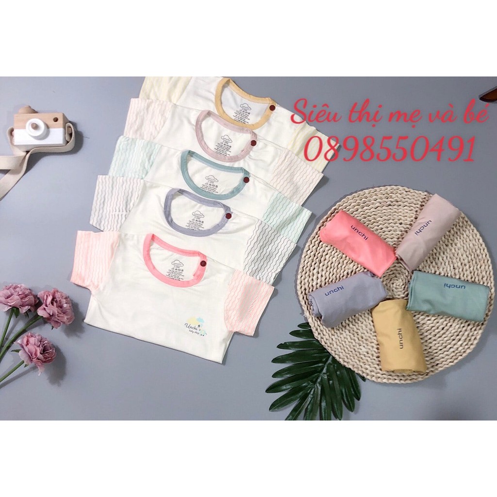 Bộ Cộc Tay Unchi🔥FREESHIP🔥Bộ Cộc Tay Unchi Phối Kẻ Quần Màu Thấm hút mồ hôi tốt,thông thoáng,dễ chịu