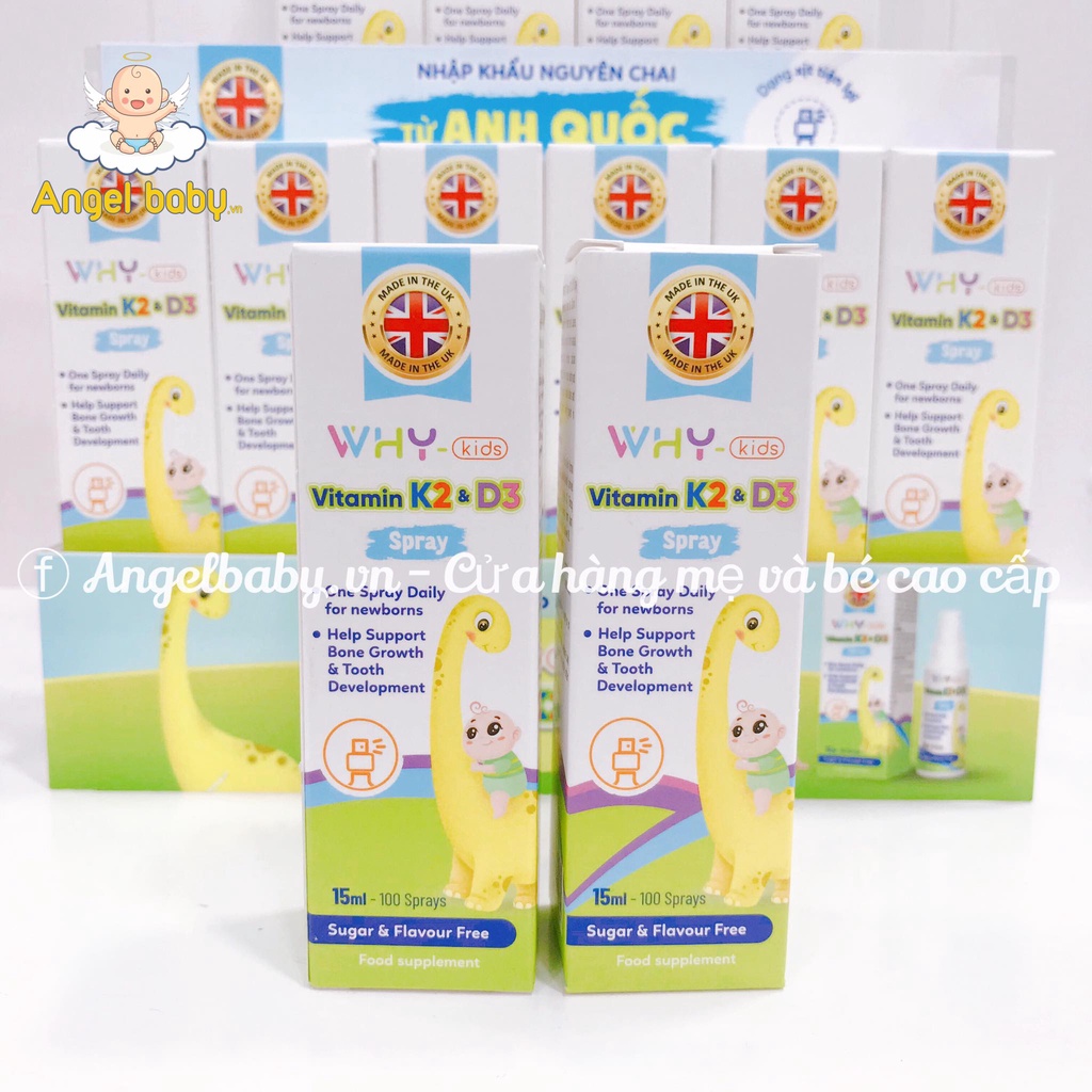 Whykids Vitamin D3K2 Anh Quốc dạng xịt 15ml