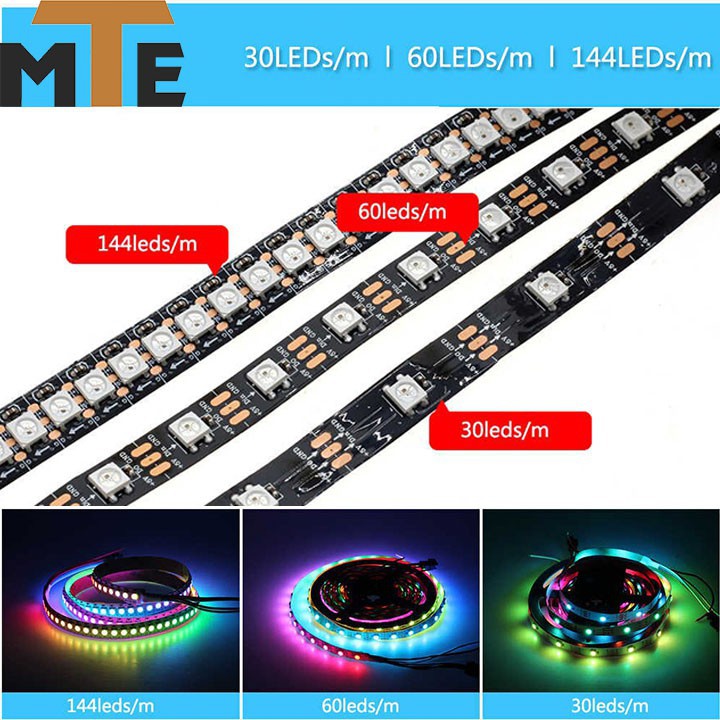 Mới! Dây 5 mét led đổi màu RGB WS2812B 5V loại 60 led / 1m