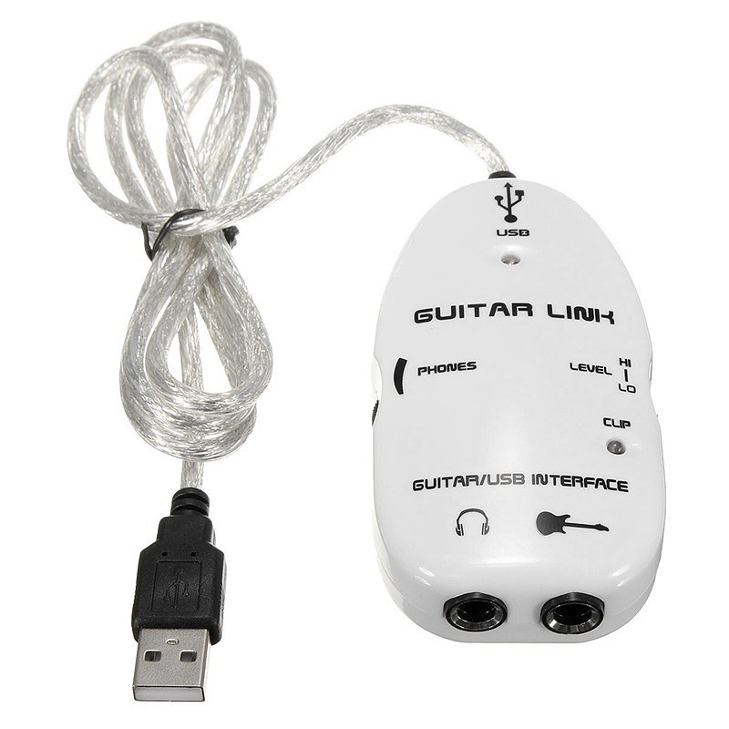 6.3mm Jack to USB Guitar Cable Adapter to PC Recording Playback