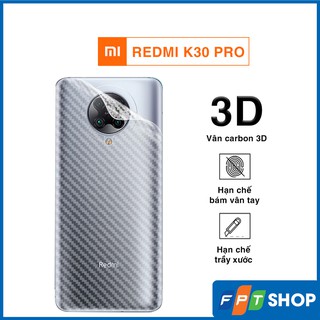 Dán lưng Redmi K30 Pro vân Carbon 3D tản nhiệt tốt – Dán lưng vân Carbon Xiaomi Redmi K30 Pro