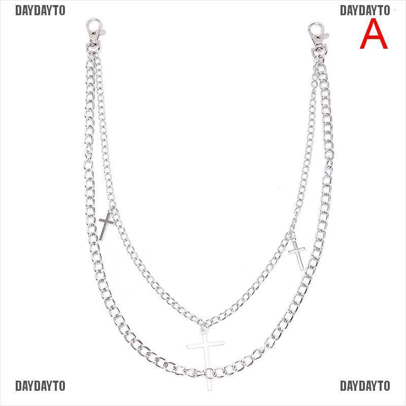 Dây Xích Đeo Thắt Lưng Hai Lớp Kèm Móc Khóa Cho Nam Nữ