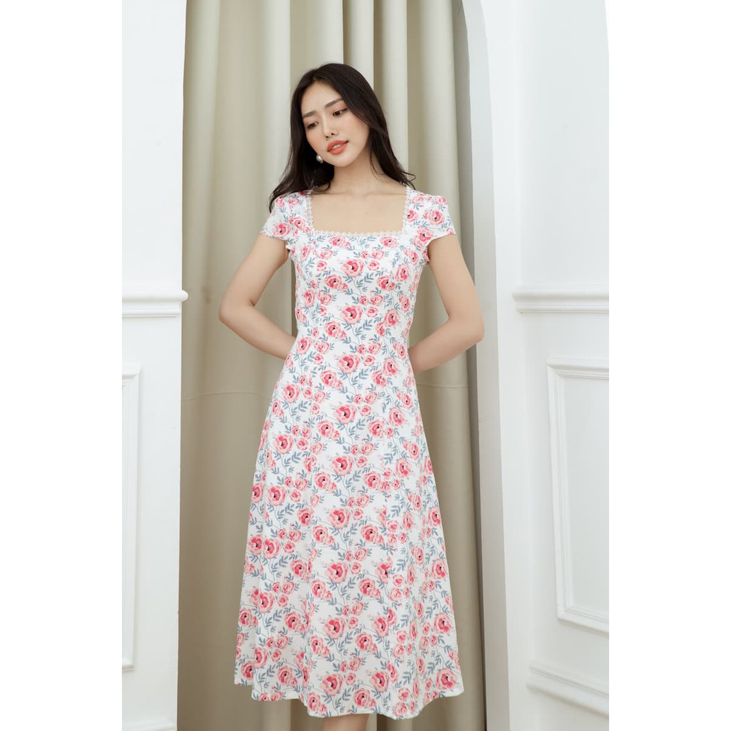 ĐẦM HOA HỒNG LALAN DRESS