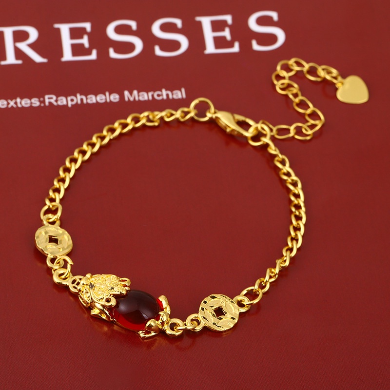 Vòng Đeo Tay Phong Thủy Pixiu Mạ Vàng Mang Lại Sự May Mắn Dành Cho Nữ