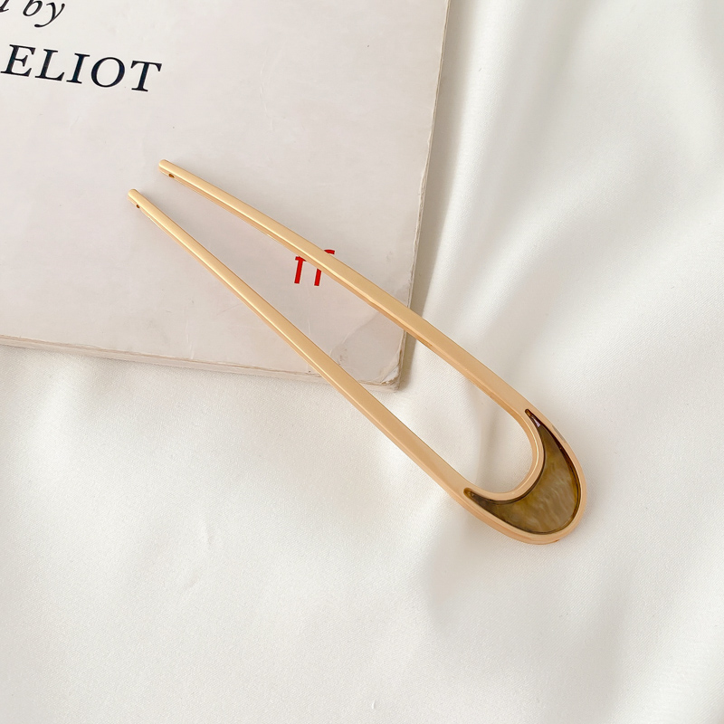 Kẹp Tóc Bằng Kim Loại Thiết Kế Đơn Giản Xinh Xắn Cho Nữ