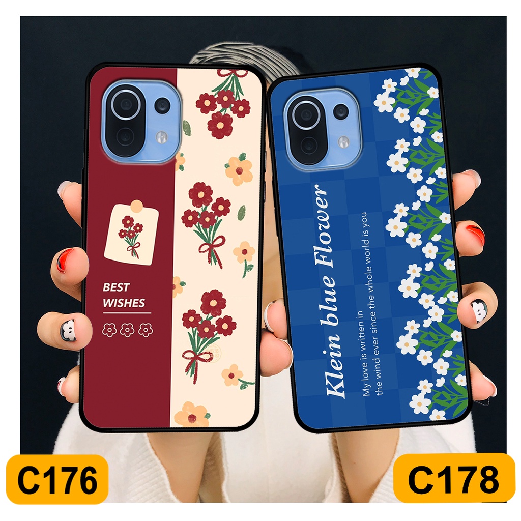 Ốp Xiaomi Mi 11 / Mi 11 Lite in hình hoa cỏ nhẹ nhàng,họa tiết caro xinh xắn.ốp lưng chống sốc
