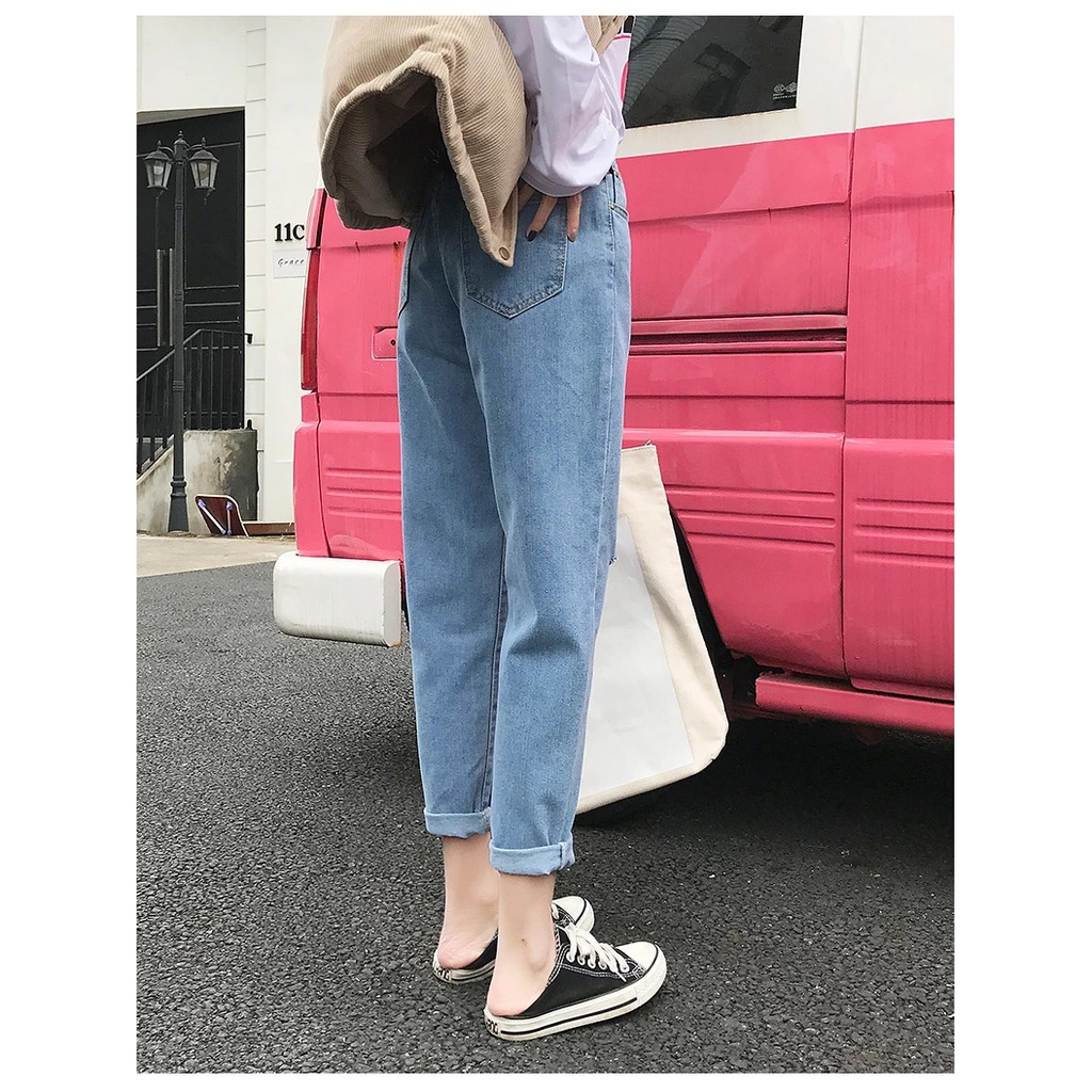 Quần jean baggy nữ quần bò nữ quần jeans nữ lưng cao cạp cao quần nữ đẹp 3 size S M L hot Lushop89 QT10 | BigBuy360 - bigbuy360.vn