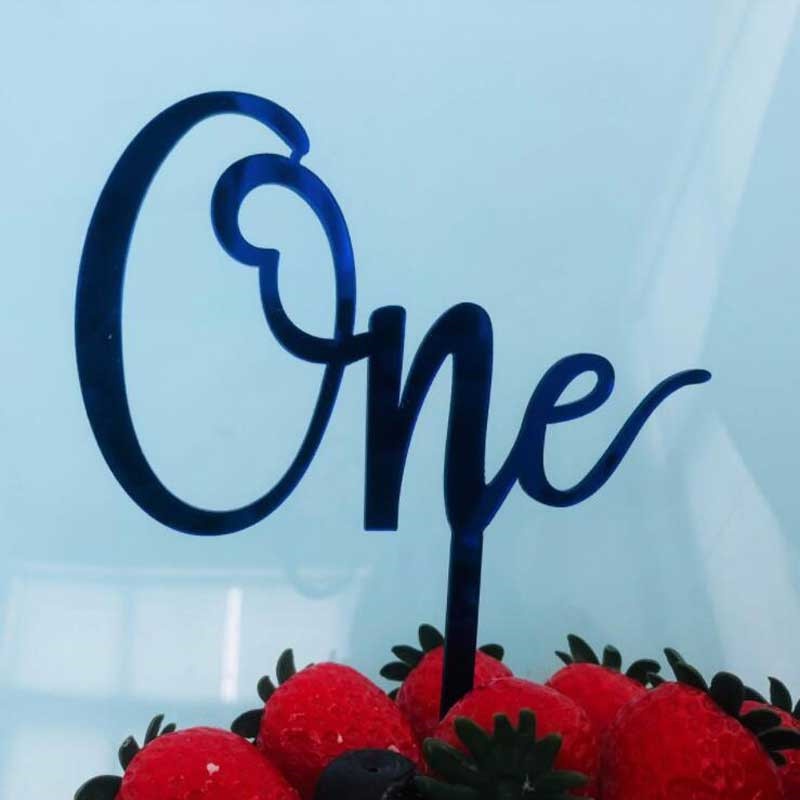 Topper Trang Trí Bánh Kem Bằng acrylic Hình Chữ ONE boy / Girl 1 #