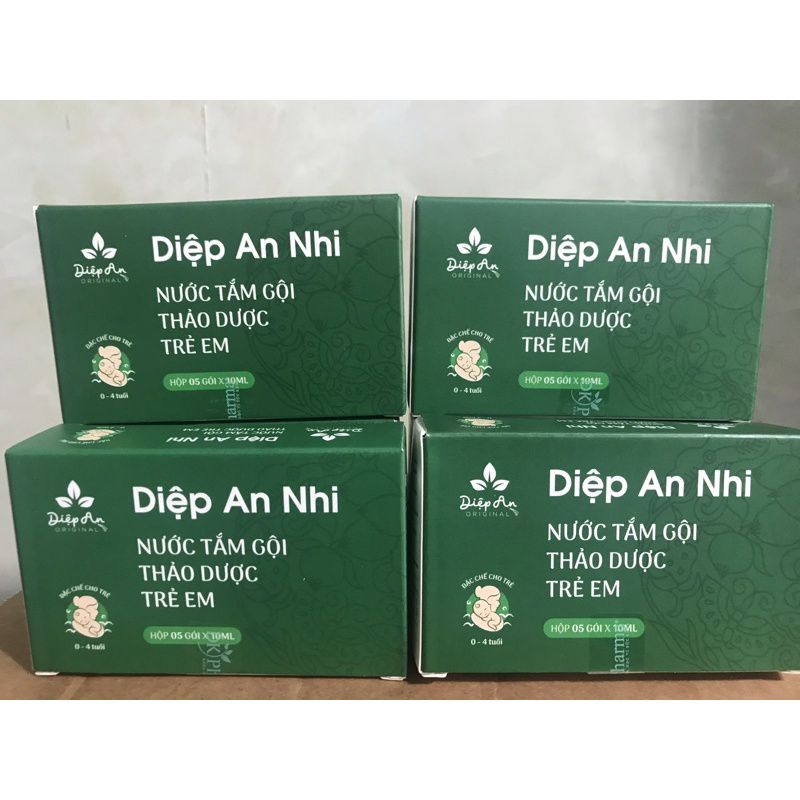 (5 gói) Diệp An Nhi Nước tắm gội thảo dược cho bé yêu