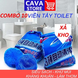 VỈ 10 VIÊN TẨY BỒN CẦU KHỬ MÙI, DIỆT KHUẨN, CHỐNG Ố VÀNG, LÀM THƠM CHO TOILET [ XẢ HÀNG]
