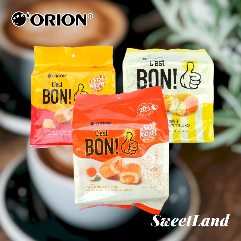 Bánh bông lan sợi thịt gà Orion C'est Bon gói 85g