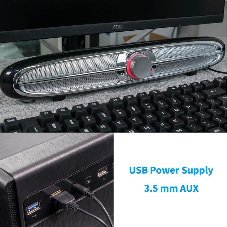 LOA SOUNDBAR MÁY TÍNH PHI THUYỀN SMALODY 9018 LED RGB HÀNG CHÍNH HÃNG