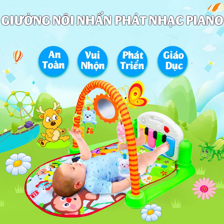 Giường phát nhạc vui nhộn cho bé