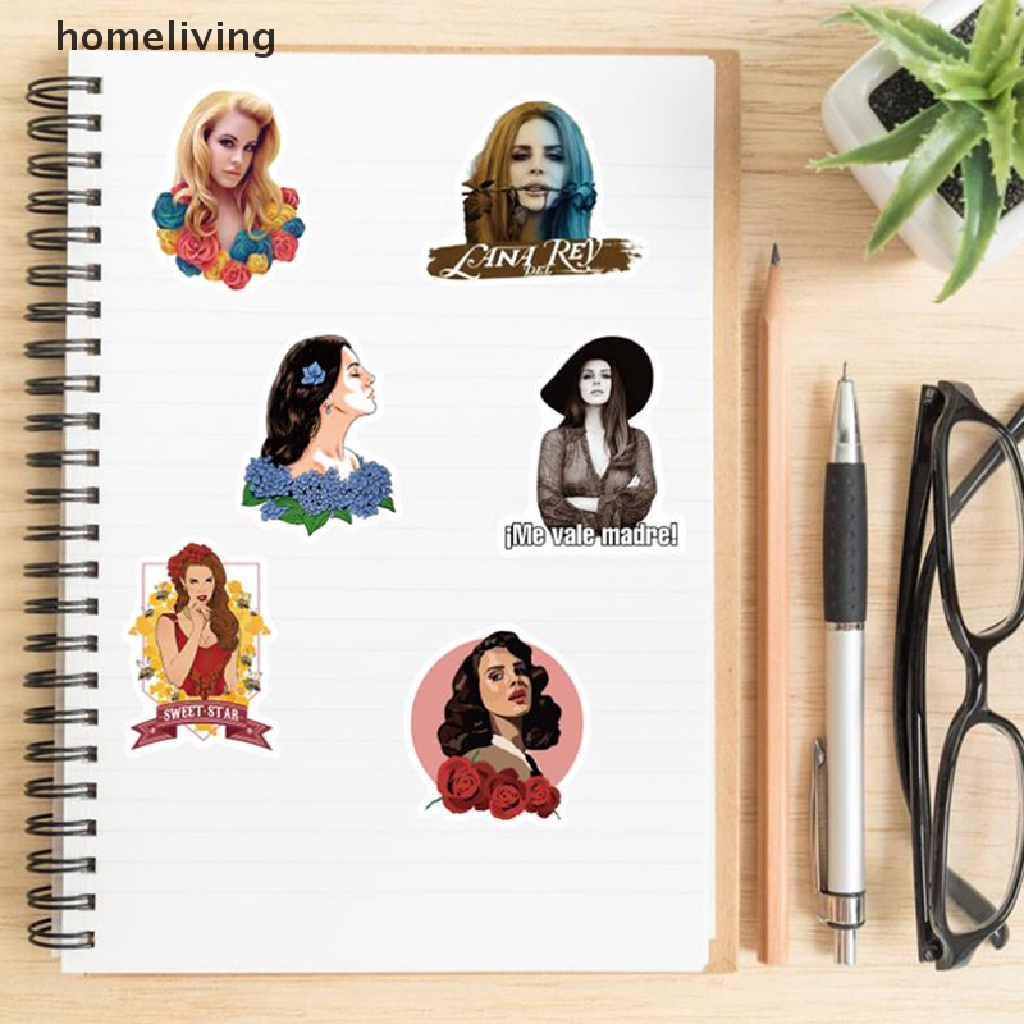 Bộ 50 Sticker Ca Sĩ Lana Del Rey Graffiti Dán Trang Trí Ván Trượt, Guitar, Guitar, Guitar