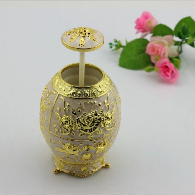 [HÀNG HOT] LỌ ĐỰNG TĂM HÌNH TRỨNG PHONG CÁCH HOÀNG GIA
