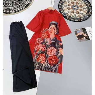 Áo dài tết vintage bigsize 55kg-90kg🧧🧧🧧