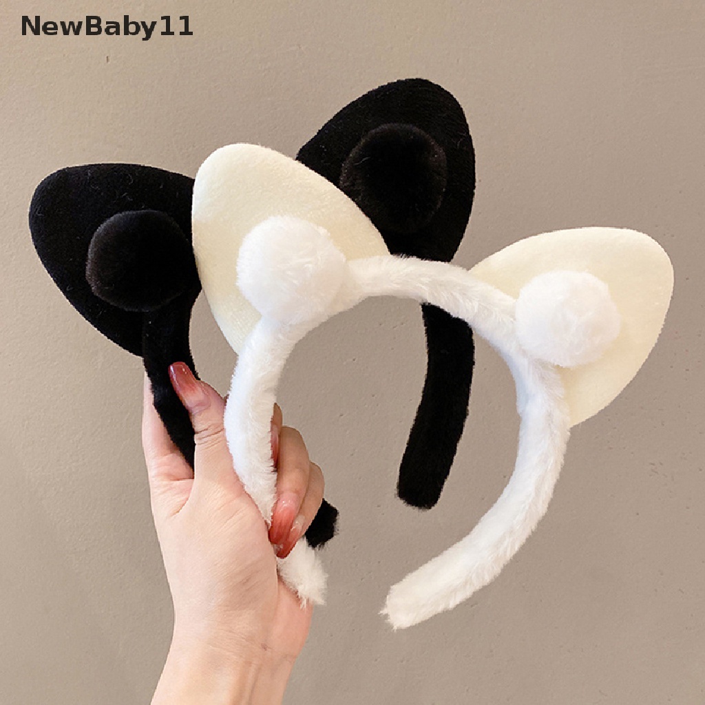 Băng đô cài tóc rửa mặt Tai Mèo Bằng Vải Bông Dễ Thương Phong Cách Hàn Quốc