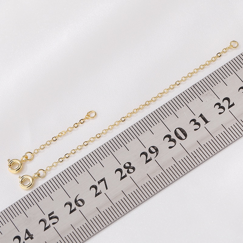 Phụ Kiện Móc Khóa Nối Dài Dây Chuyền/Trang Sức Thủ Công Bằng Đồng 14K Màu Vàng Kim diy