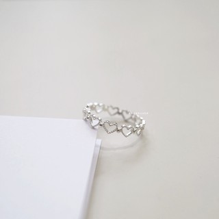 Nhẫn bạc nữ hình trái tim độc đáo Ren.Heart - Trang sức Nobsilver